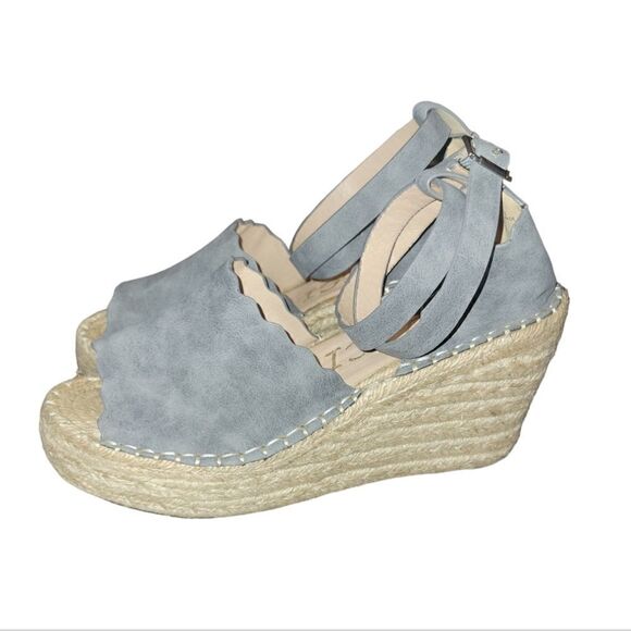 Ccocci Shoes Grey Espadrille Wedges Wedge Sandals 9 - Picture 4 of 11